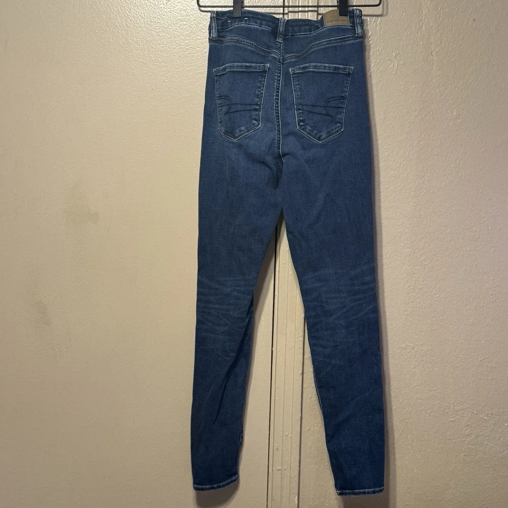 American Eagle 4R Next Level Stretch High‎ Jegging Blue Denim
